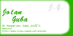 jolan guba business card